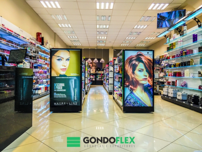 Gôndolas para Loja de Cosméticos Gondolas Curitiba